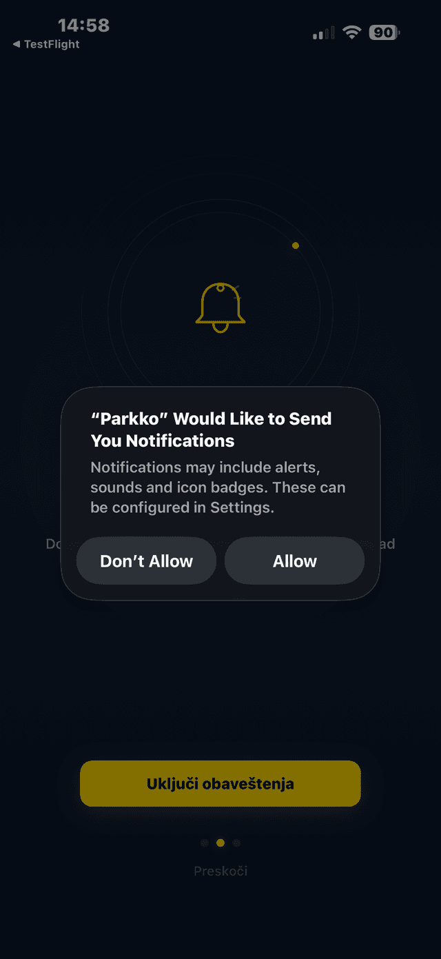 Notifications permission